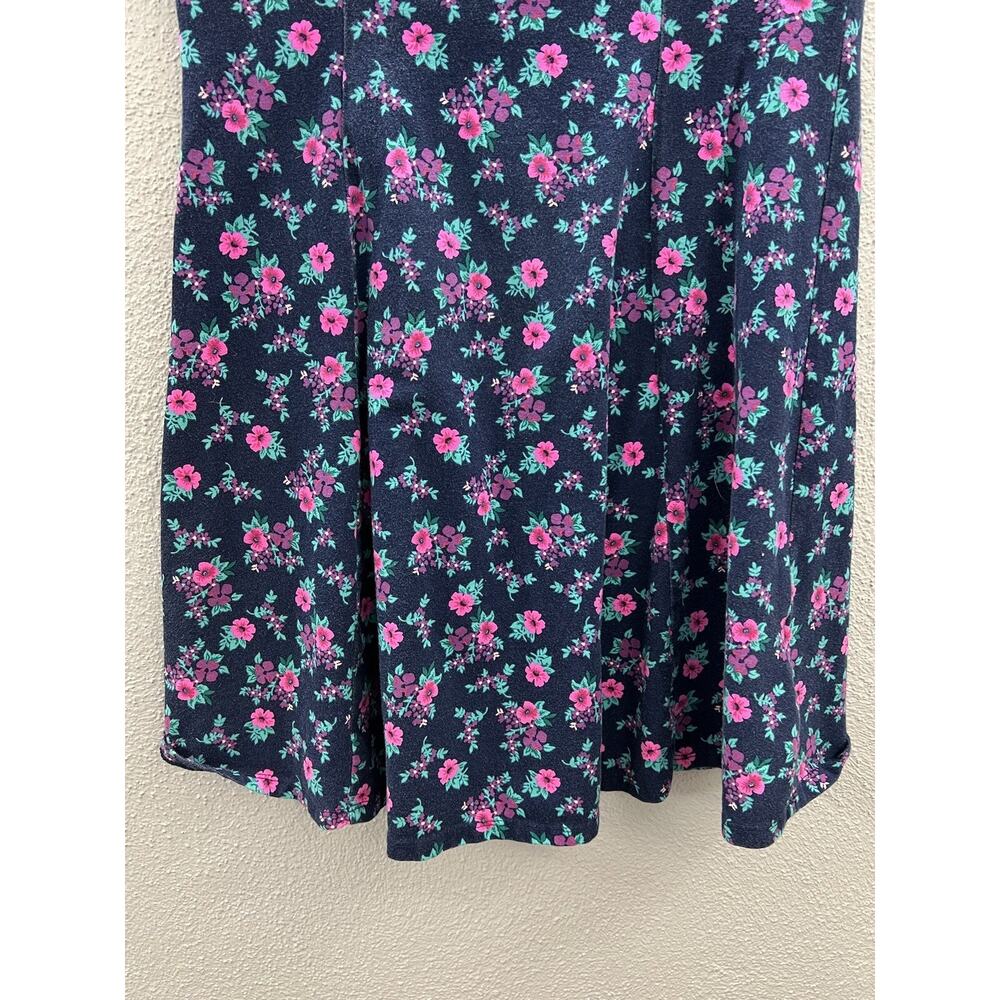 Juniors Dress Bongo Size Medium Blue Floral Cap Sleeve Sundress - Picture 4 of 9